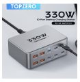 Preciazo Amazon! Cargador 10 USB GaN 330W a 18,7€