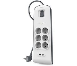 OFERTA AMAZON! Regleta belkin 6 enchufes y 2 puertos USB-A a 22,9€