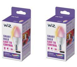 Rebaja Amazon! Pack 4x Bombillas WiZ RGB Wifi E14 a 11,6€