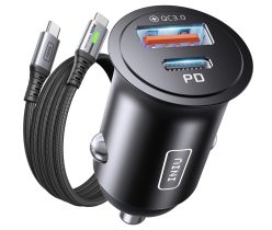 OFERTA AMAZON! Cargador Coche rápido INIU 60W + Cable 1M 100W a 6,7€