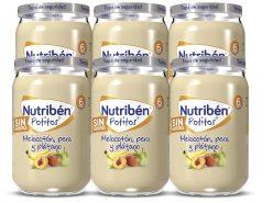 SUPER PRECIO AMAZON! 6x Potitos Melocotón Pera y Plátano Nutribén a 5,9€