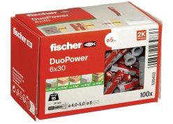 OFERTA AMAZON! Caja 100 Tacos Fischer DUOPOWER 6×30 a 4,29€