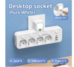 OFERTAZA! Regleta multitoma 5 tomas y puertos USB-A y USB-C a 8,3€