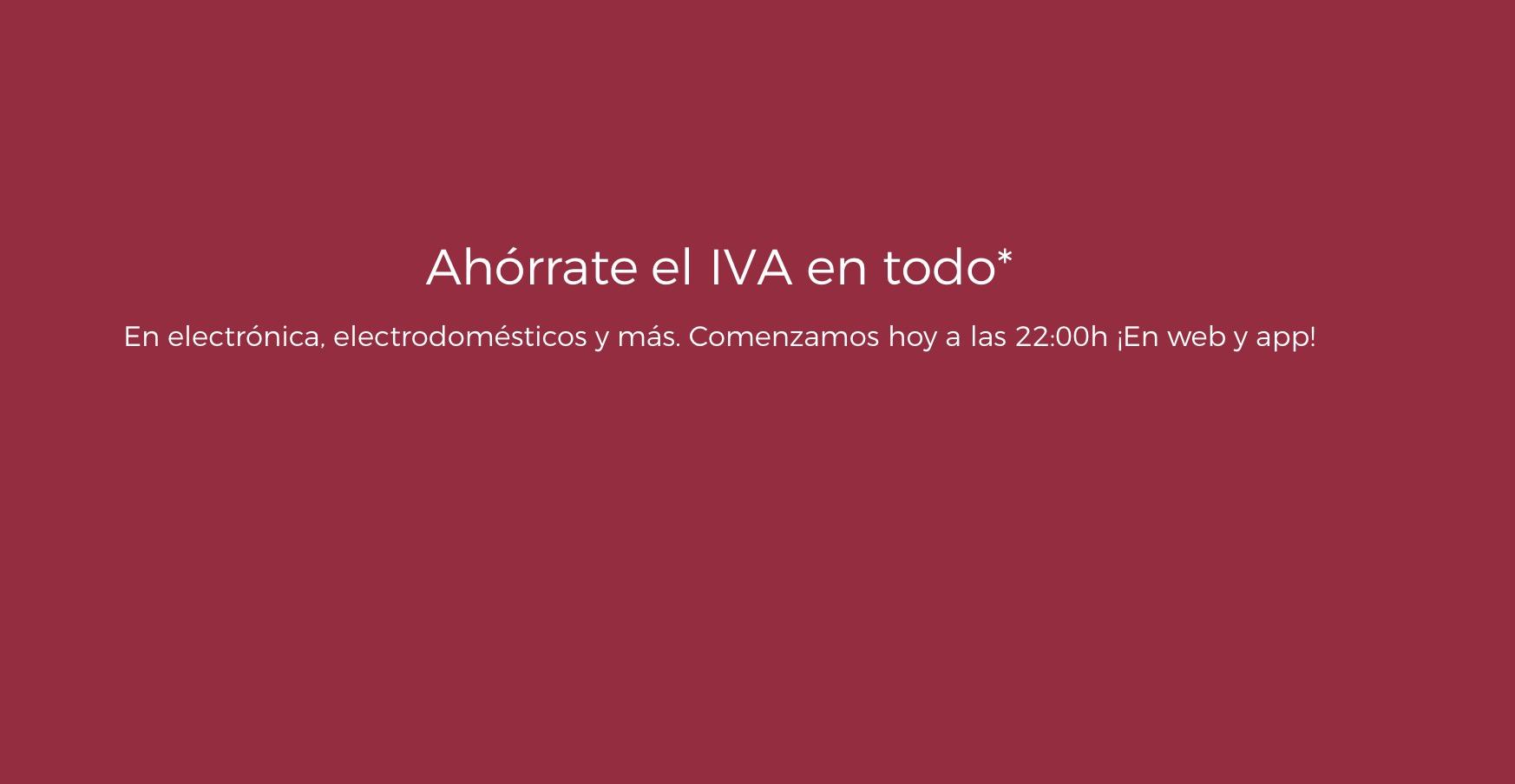 Día Sin IVA en El Corte Inglés