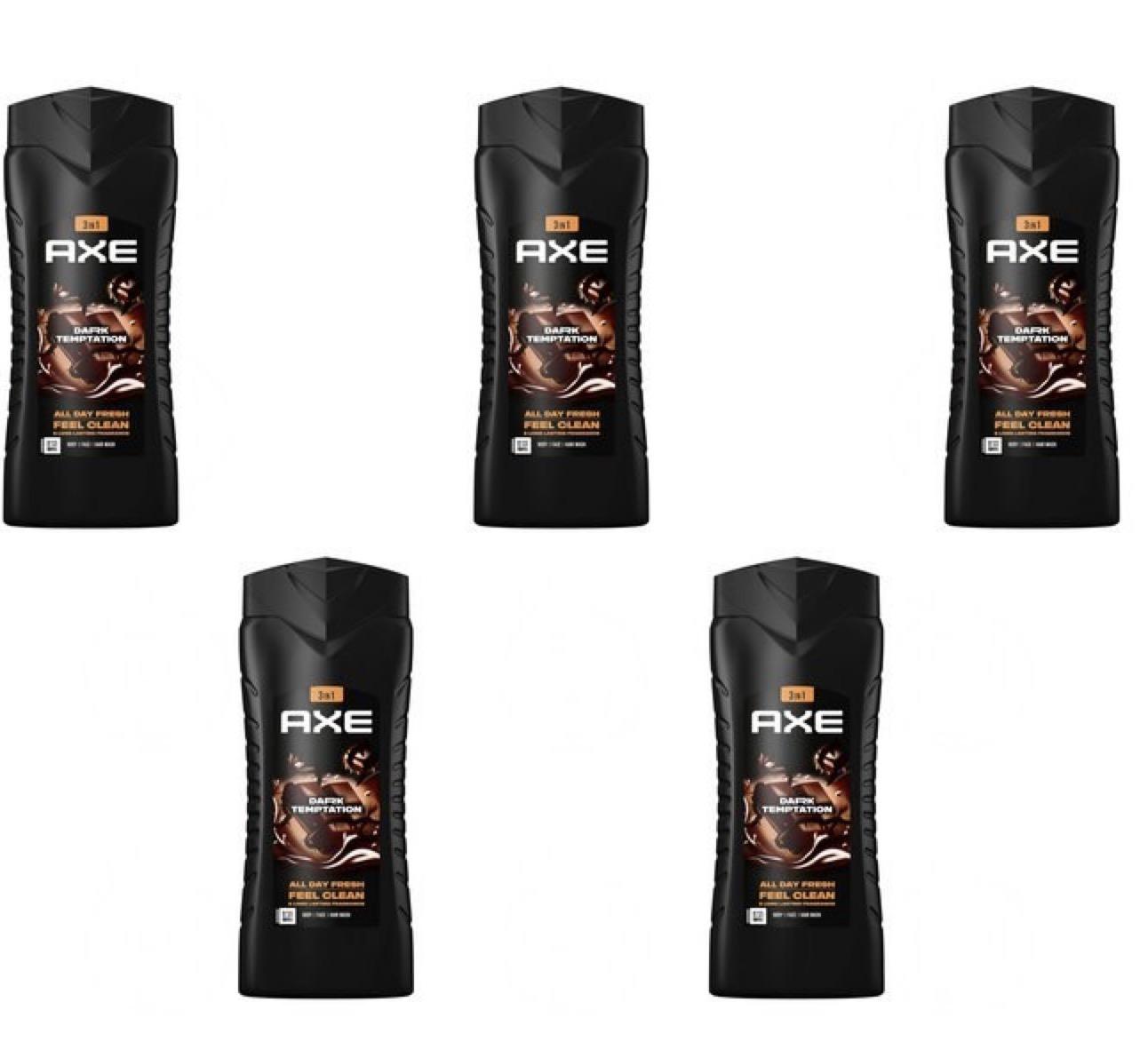 Pack 5 Gel Ducha AXE Dark Temptation