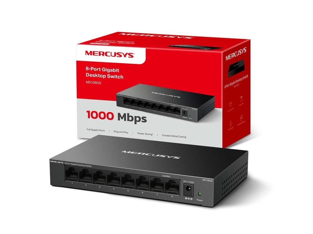 Mercusys MS108GS Switch Gigabit de 8 Puertos