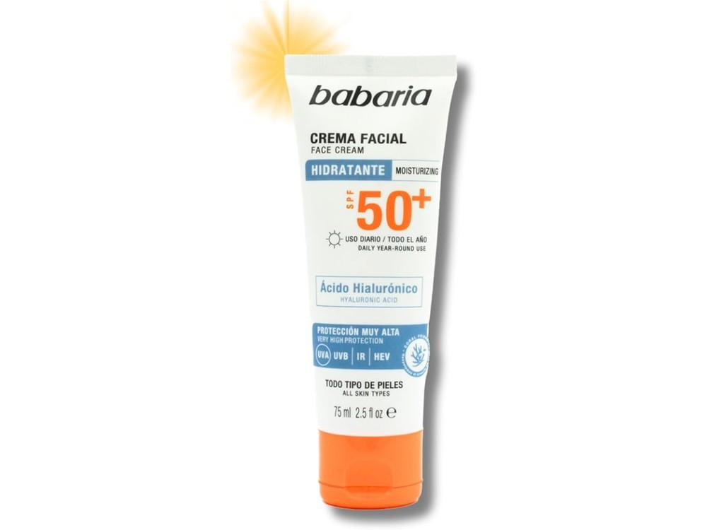 Babaria Protector Solar Facial con Ácido Hialurónico SPF 50+