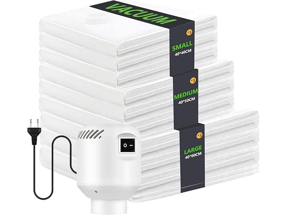 Pack 9 bolsas de vacío con bomba eléctrica