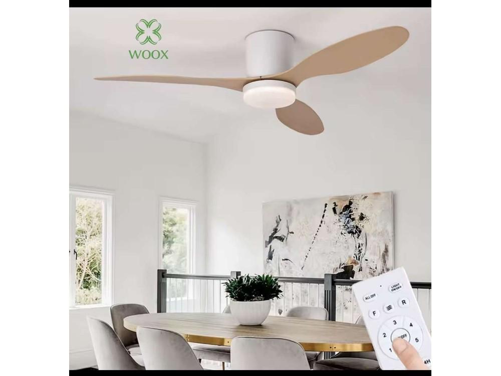 Ventilador de techo de madera con luz