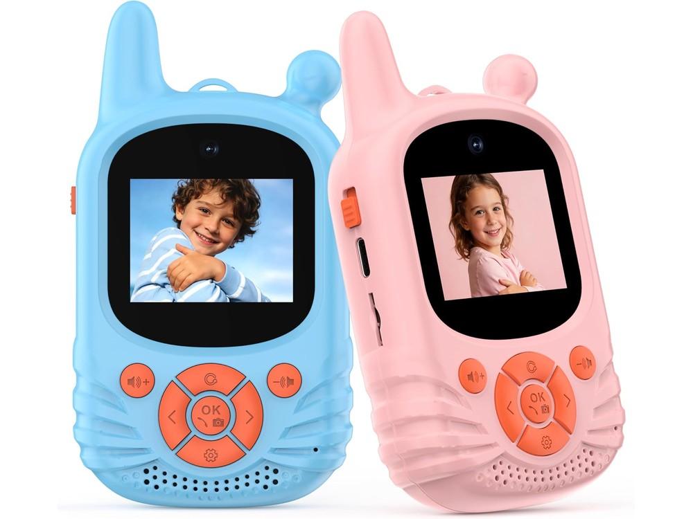 Walkie talkies de vídeo para niños con cámara HD dual