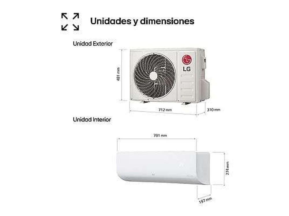 Aire acondicionado Split 1x1 LG WIFIECO12.SET