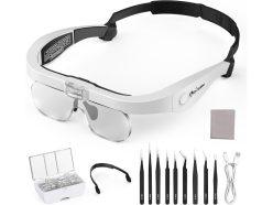 Rebaja Amazon! Lupa de cabeza LED recargable con 4 lentes desmontables a 10,7€