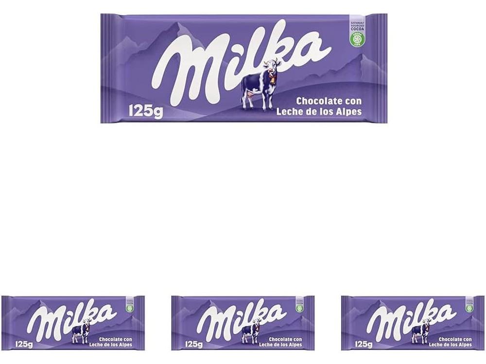 Milka Tierno Chocolate con Leche de los Alpes pack de 4