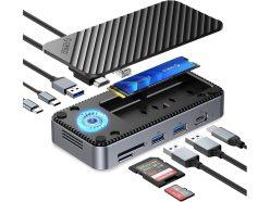 Preciazo Amazon! ORICO concentrador USB-C 10 en 1 con carcasa SSD M.2 a 36,3€
