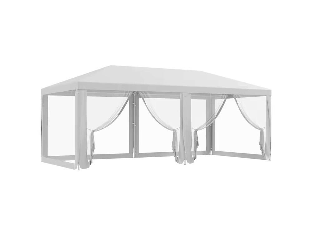Outsunny carpa de jardín 6x3 m con 6 mosquiteras laterales