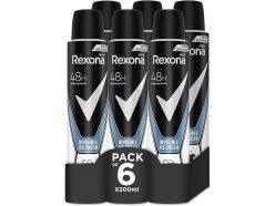 Preciazo Amazon! Pack de 6 desodorantes Rexona Invisible Ice 200 ml a 9,9€