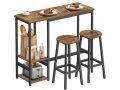 Descuento Amazon! VASAGLE conjunto de comedor con mesa y 2 taburetes LBT220KD01 a 59,9€