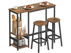 Descuento Amazon! VASAGLE conjunto de comedor con mesa y 2 taburetes LBT220KD01 a 59,9€