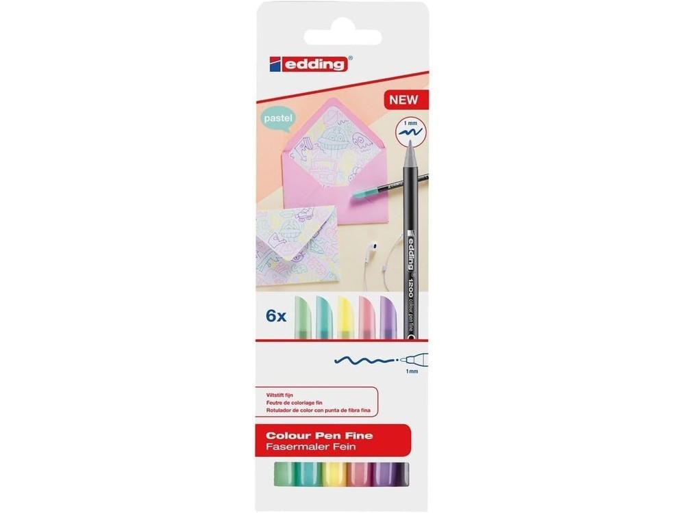 Edding 1200-6-S Pack de 6 Rotuladores Pastel