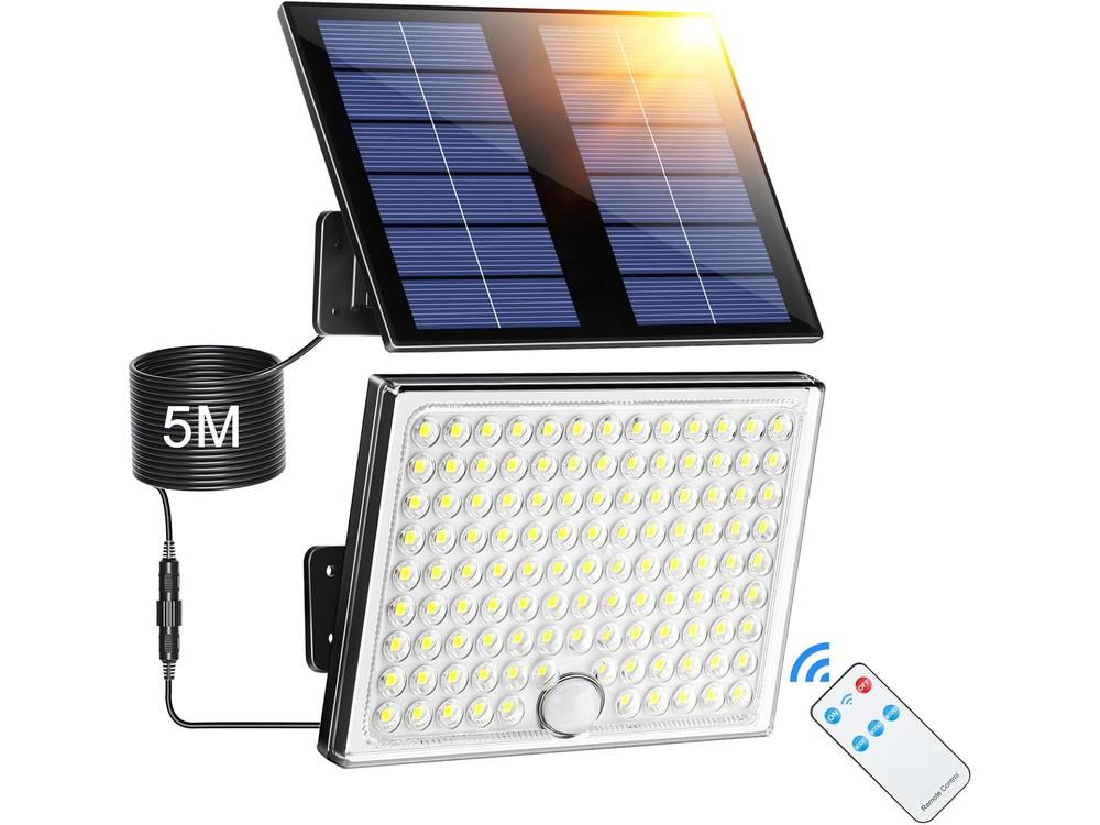 Giliwosy foco LED solar exterior con sensor de movimiento
