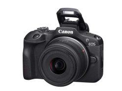 Rebaja! Canon EOS R100 + RF-S 18-45mm, sensor APS-C de 24,1 Mpx y vídeo 4K a 462,49€