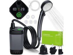 Ofertón Amazon! Ducha portátil Spopal para camping con pantalla de temperatura y batería de 6000mAh a 32,48€