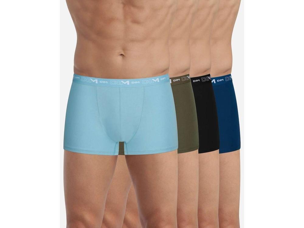 Pack de 4 bóxers DIM de algodón elástico