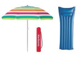 Rebaja! Pack de sombrilla MarBueno de 200 cm y colchoneta Bestway de regalo a 10€