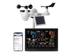 Ofertón! VEVOR Estación Meteorológica WiFi 7 en 1 con pantalla color de 7,5″ y sensor solar a 50,47€