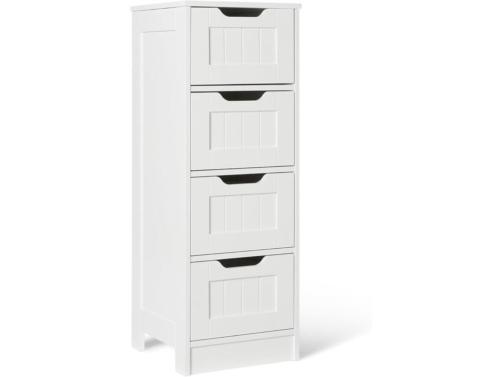 Amazon Basics Gabinete de Almacenamiento para Baño con 4 Cajones
