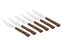 Chollo Amazon! Juego de 6 Cuchillos Chuleteros Arcos con Mango de Madera de 110 mm a 17,5€