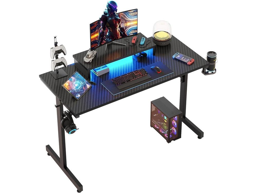 Bestier Escritorio Gaming LED 106,6 cm