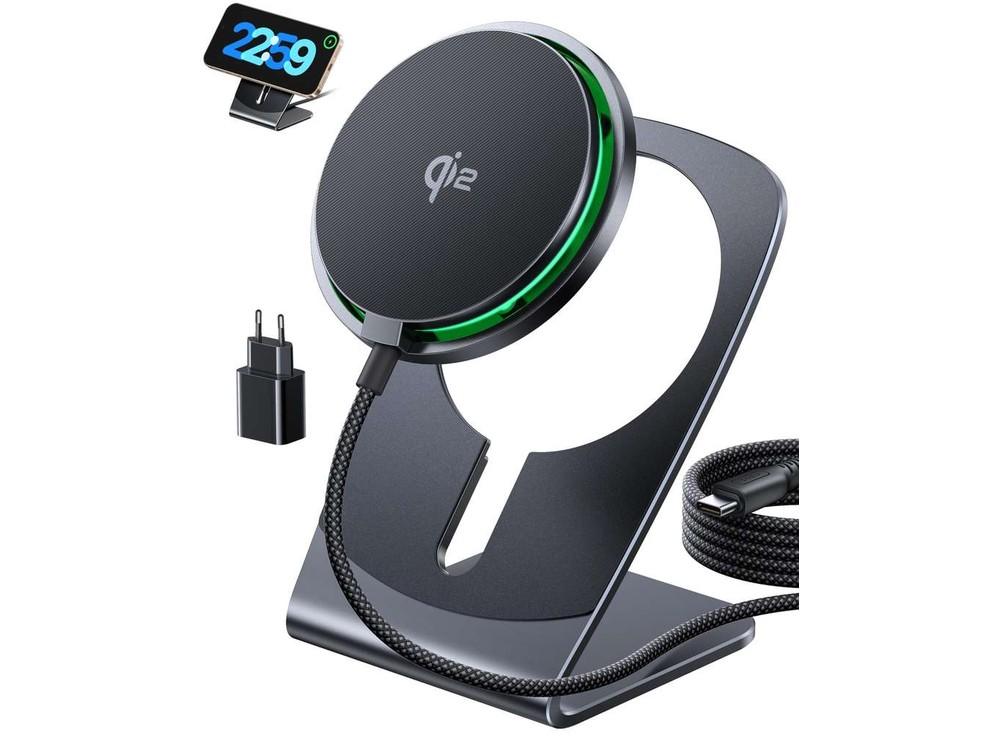 Cargador inalámbrico INIU 2 en 1 Qi2 15W