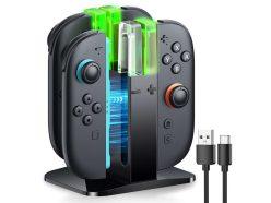 Rebaja Amazon! FYOUNG cargador para 4 Joy-Con 2 con LED a 7,3€