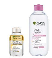 Preciazo! Pack Garnier SkinActive: Agua Micelar Todo en 1 400 ml + Agua Micelar en Aceite 100 ml a 3€