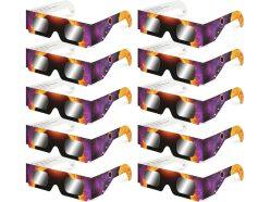 Rebaja Amazon! Pack de 10 gafas QIWEI QW-SOZ para eclipse solar homologadas ISO 12312-2 a 10,99€