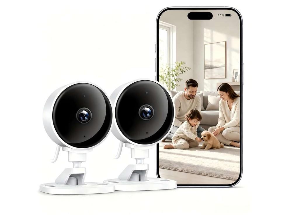 WOLFANG WS01 Pack de 2 cámaras de vigilancia WiFi