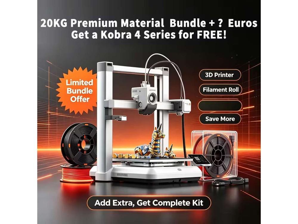 Anycubic Kobra 4 con 20 kg de filamento PLA