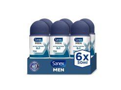 Preciazo Amazon! Pack de 6 desodorantes roll-on Sanex Men Active Control 50ml con protección 72h a 8€