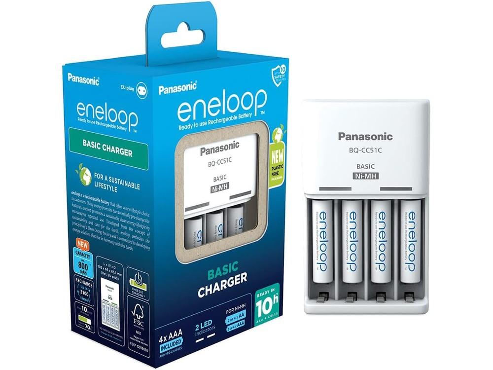 Panasonic Eneloop BQ-CC51 con 4 pilas AAA