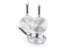 Preciazo! Set de 3 sartenes BRA Master de acero inoxidable 18/10 a 39,33€