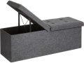 Descuento Amazon! Puff de almacenaje SONGMICS LSF76GYZ de 131L y hasta 300 kg a 29,99€