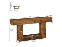Ofertón Amazon! Tribesigns Mesa Consola de 160 cm y 2 niveles de 63″ a 69,99€