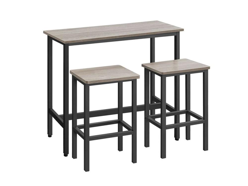 VASAGLE BARNET juego de mesa y 2 taburetes de bar