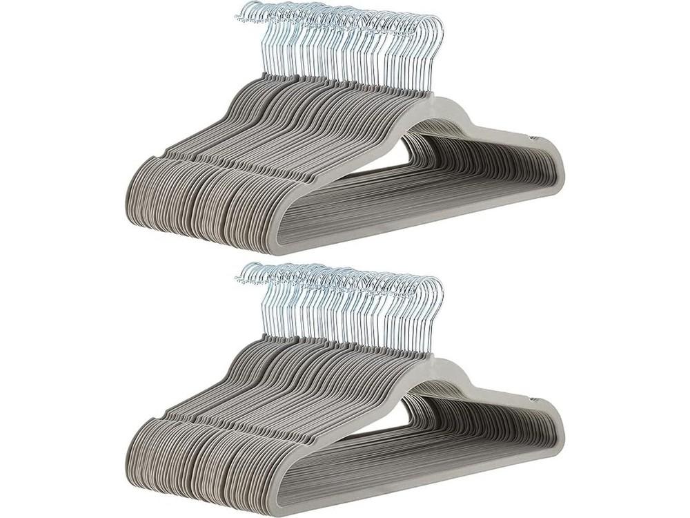 Amazon Basics Perchas de Terciopelo Pack de 100