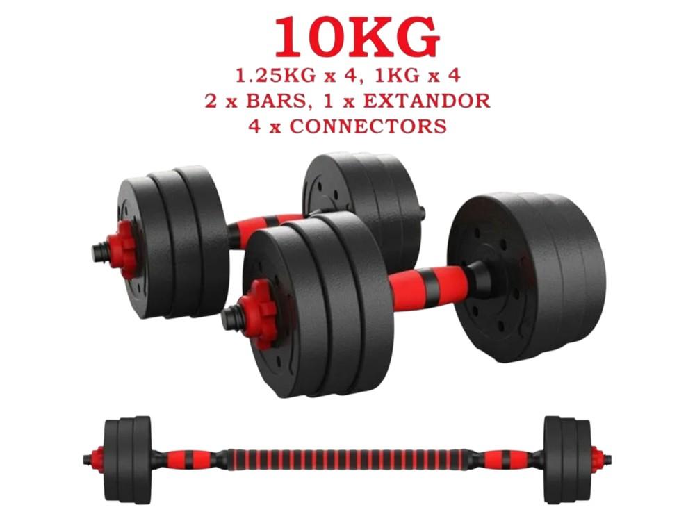 Juego de mancuernas ajustables 2 en 1 10KG