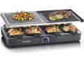 Chollo Amazon! Parrilla raclette Severin 1400W con piedra natural y 8 sartenes a 37,4€