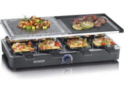 Chollo Amazon! Parrilla raclette Severin 1400W con piedra natural y 8 sartenes a 37,4€
