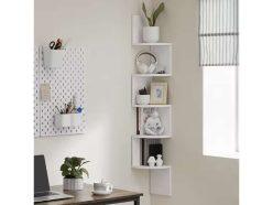 Rebaja! Estantería esquinera de pared VASAGLE de 5 niveles y 126 cm de alto a 13,9€