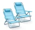 Pack de 2 sillas de playa reclinables plegables con reposacabezas